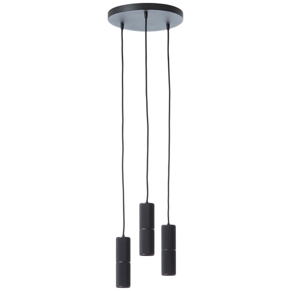 Brilliant Marty LED Pendelleuchte 3-flammig GU10 5W/5W Warmweiß Sand Schwarz G80051/76