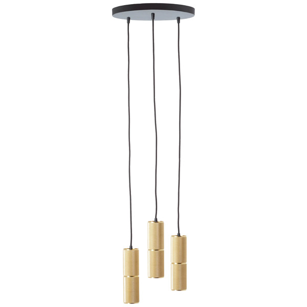 Brilliant Marty LED Pendelleuchte 3-flammig GU10 5W/5W Warmweiß Sand Schwarz Matt Gold G80051/86