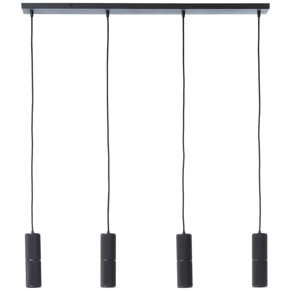 Brilliant Marty LED Pendelleuchte 4-flammig GU10 5W/5W Warmweiß Sand Schwarz G80052/76