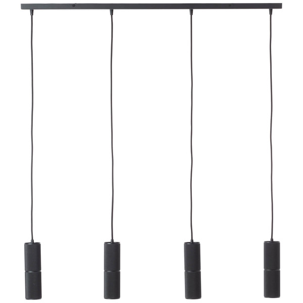 Brilliant Marty LED Pendelleuchte 4-flammig GU10 5W/5W Warmweiß Sand Schwarz G80052/76