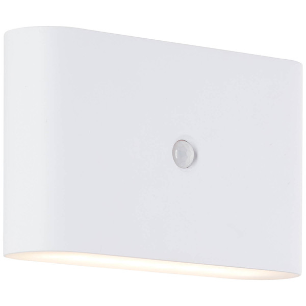Brilliant Xino LED Außenwandleuchte mit Bewegungsmelder 3W Warmweiß IP44 Weiß Bewegungsmelder, USB, Magnet G80605/05