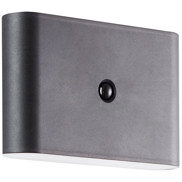 Brilliant Xino LED Außenwandleuchte mit Bewegungsmelder 3W Warmweiß IP44 Schwarz Bewegungsmelder, USB, Magnet G80605/06
