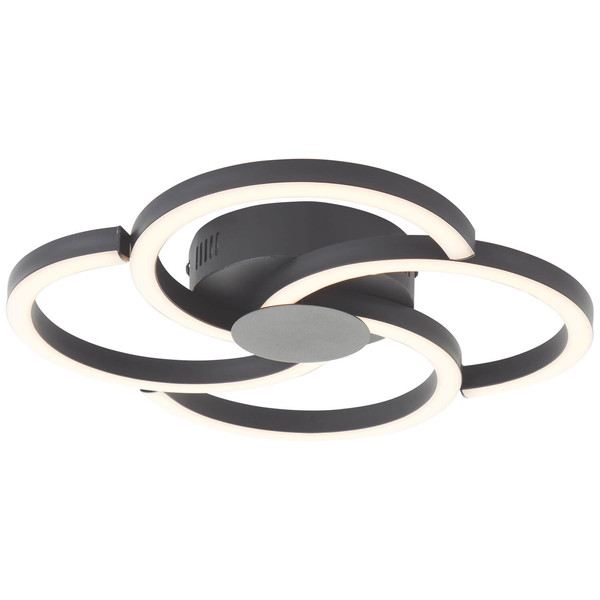 Brilliant Fico LED Deckenleuchte 34cm 22W Warmweiß Schwarz G80660/06