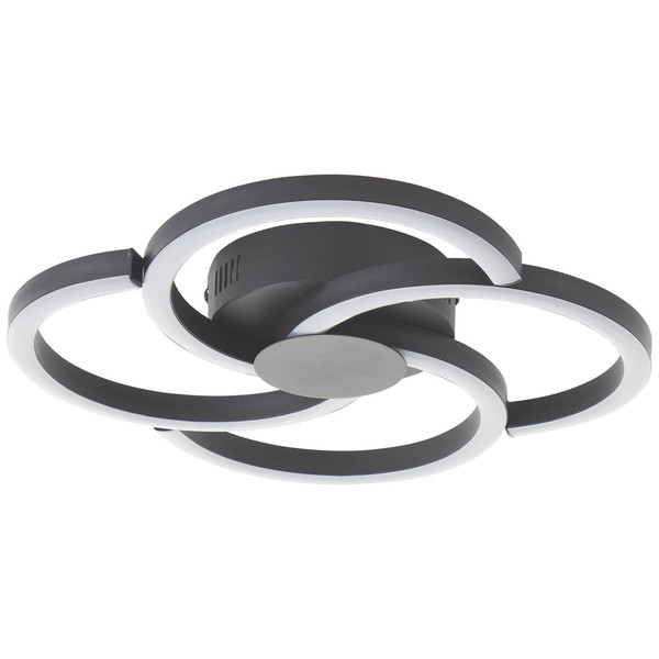 Brilliant Fico LED Deckenleuchte 34cm 22W Warmweiß Schwarz G80660/06
