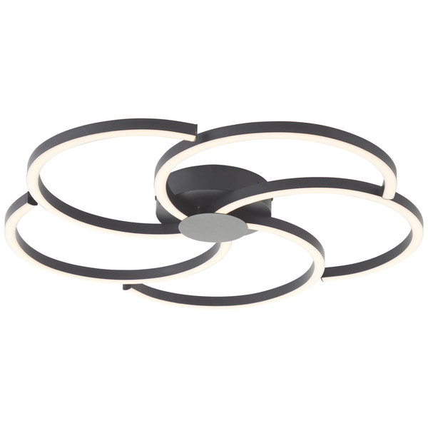 Brilliant Fico LED Deckenleuchte 52cm 32W Warmweiß Schwarz G80661/06