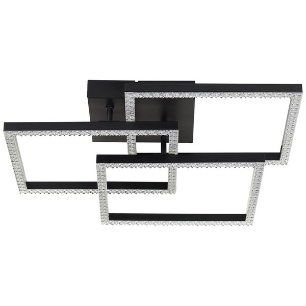 Brilliant Ranni LED Deckenleuchte 46,x46,5cm 28W Neutralweiß Schwarz G80776/06