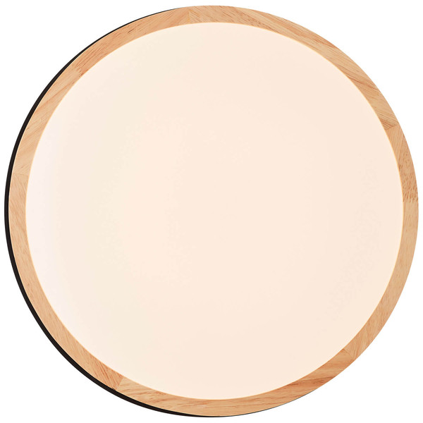 Brilliant Baarlo LED Deckenleuchte 35cm 24W Warmweiß Matt Schwarz Holz FSC® G80845/76