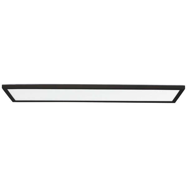 Brilliant Milton LED Deckenaufbau-Paneel 25x96cm 24W Neutralweiß IP44 Schwarz Weiß G80875A76