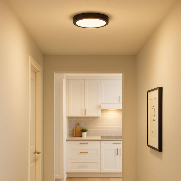 Brilliant Navara LED Deckenleuchte 37,5cm 24W Neutralweiß IP44 Schwarz G80886/26