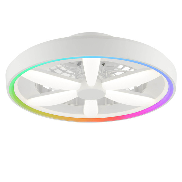 Brilliant Gaiano LED Deckenleuchte 48cm mit Ventilator 48W Weiß Ventilator, Timer, Nachtlicht G80935/05