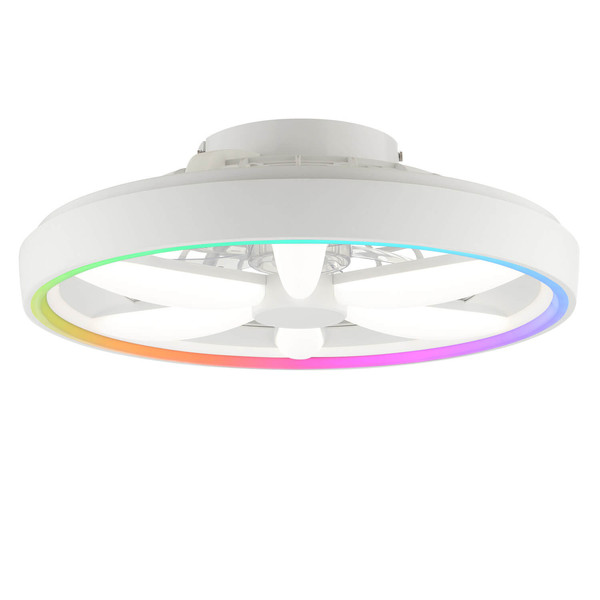 Brilliant Gaiano LED Deckenleuchte 48cm mit Ventilator 48W Weiß Ventilator, Timer, Nachtlicht G80935/05