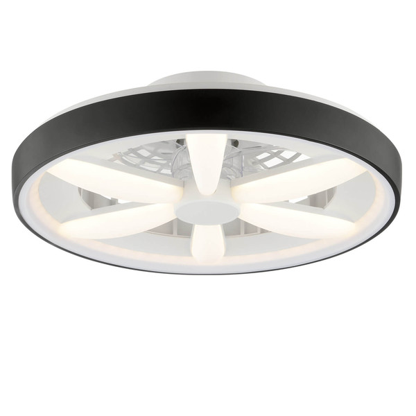 Brilliant Gaiano LED Deckenleuchte 48cm mit Ventilator 48W Schwarz Ventilator, Timer, Nachtlicht G80935/06
