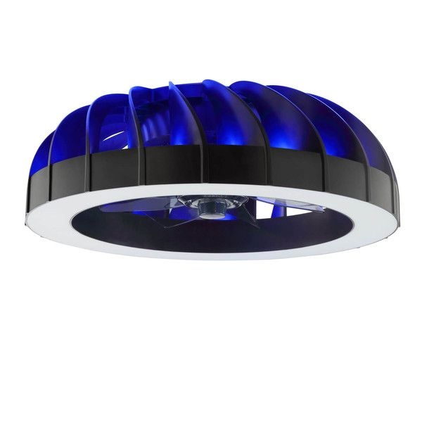 Brilliant Fanora LED Deckenleuchte 46cm mit Ventilator 30W Schwarz Ventilator, Nachtlicht, Timer G81080/06