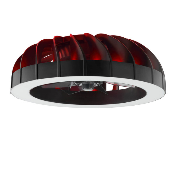 Brilliant Fanora LED Deckenleuchte 46cm mit Ventilator 30W Schwarz Ventilator, Nachtlicht, Timer G81080/06