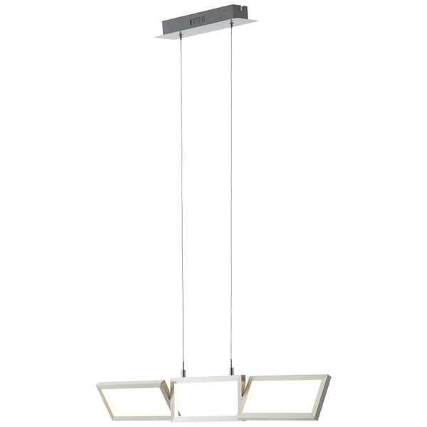 Brilliant Tunar LED Pendelleuchte, 3-flammig 34W Warmweiß Aluminium G93450/21