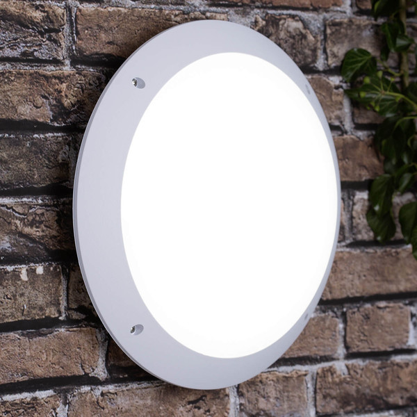 Brilliant Medway LED Außenwand- und Deckenleuchte 31cm 12W Neutralweiß IP66 Weiß G96053/05