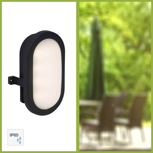 Brilliant Tilbury LED Außenwand- und Deckenleuchte 17x12cm 5W Neutralweiß IP65 Anthrazit Weiß G96054/63