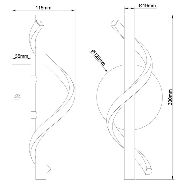 Brilliant Eunice LED Wandleuchte 7,5W Neutralweiß Schwarz Matt G99267/76