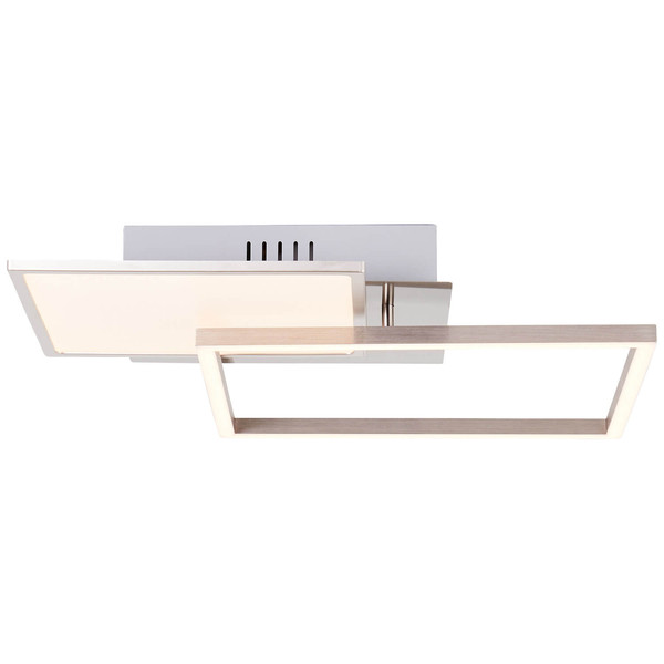 Brilliant Zelia LED Deckenleuchte 41x41cm 20W Warmweiß Nickel Eloxiert G99378/68