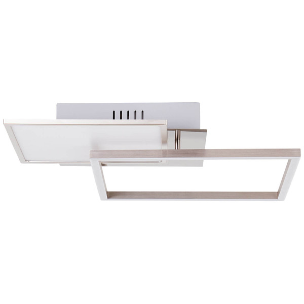 Brilliant Zelia LED Deckenleuchte 41x41cm 20W Warmweiß Nickel Eloxiert G99378/68