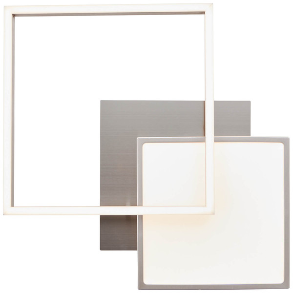 Brilliant Zelia LED Deckenleuchte 41x41cm 20W Warmweiß Nickel Eloxiert G99378/68