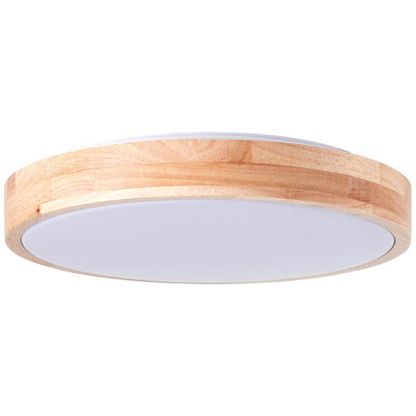 Brilliant Slimline LED Wand- und Deckenleuchte 34cm 14W Holz Hell Weiß Memory Funktion, FSC® G99414/75
