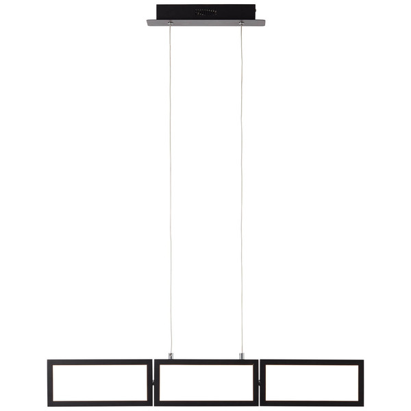 Brilliant Ranut LED Pendelleuchte, 3-flammig 34W Warmweiß Schwarz Memory Funktion G99495/06