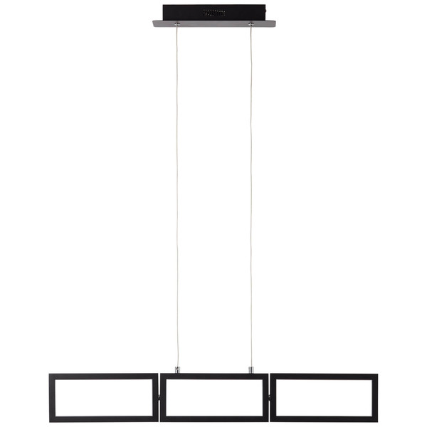 Brilliant Ranut LED Pendelleuchte, 3-flammig 34W Warmweiß Schwarz Memory Funktion G99495/06
