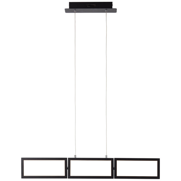 Brilliant Ranut LED Pendelleuchte, 3-flammig 34W Warmweiß Schwarz Memory Funktion G99495/06
