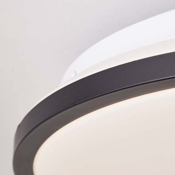 Brilliant Heida LED Deckenleuchte 39cm 24W Schwarz Memory Funktion, Nachtlicht G99776/06