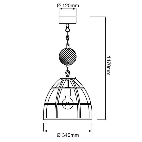 Brilliant Matrix Pendelleuchte 34cm E27 HK17186S76