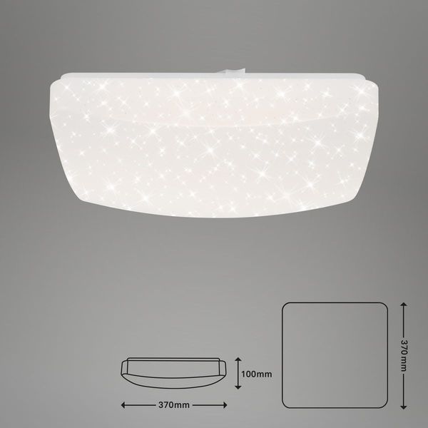 Briloner ELIPSO LED Deckenleuchte Sternendekor 18W Weiß Neutralweiss