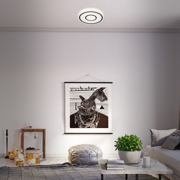 Briloner SIRKEL LED Deckenleuchte 12W Schwarz Neutralweiss