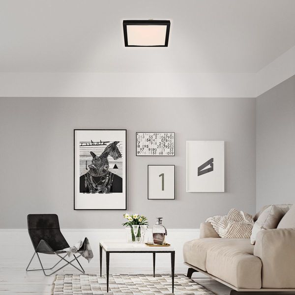 Briloner FLEDO LED Deckenleuchte 12W Weiß-Schwarz Warmweiss