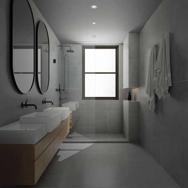 Briloner CARRO LED Einbauleuchten IP44 3-fach 3W Chrom-Matt IP44 Warmweiss