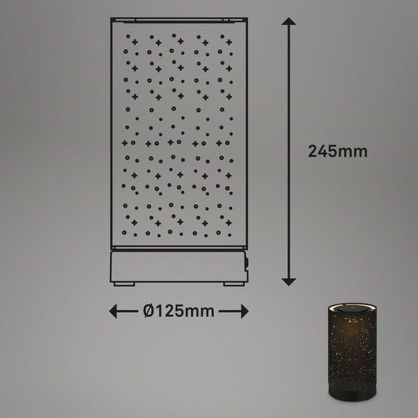 Briloner LONI 7449015 LED Akku Tischleuchte dimmbar 3W IP44 
