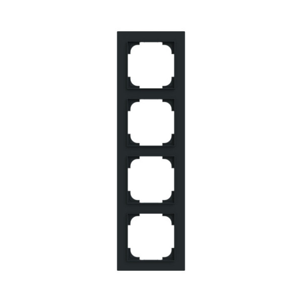 Busch-Jaeger Abdeckrahmen 4-fach schwarz matt - Busch-art linear Busch-art linear 2CKA001754A4864 1724-45M