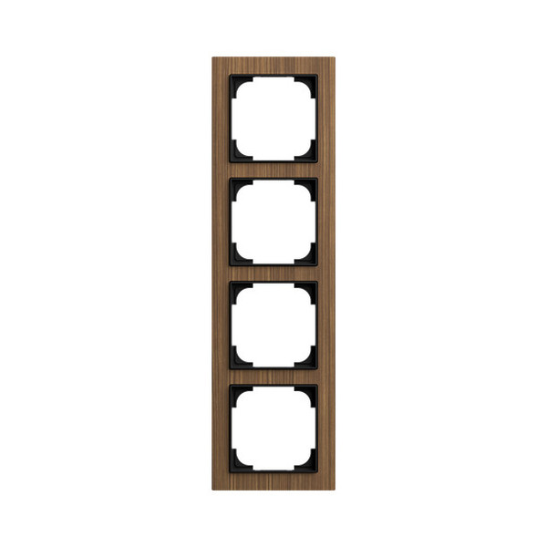 Busch-Jaeger Abdeckrahmen 4-fach Holz Walnuss - Busch-art linear Busch-art linear 2CKA001754A4895 1724-4086