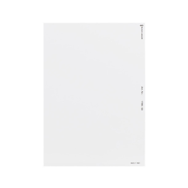 Busch-Jaeger DIN A4-Beschriftungsbogen Kunststofffolie 2CKA001799A0960 1799/03