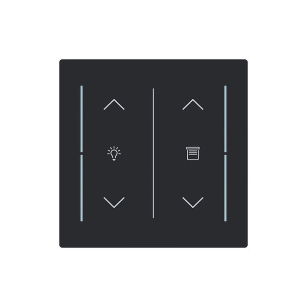 Busch-Jaeger Abdeckung als Wippe 2-fach mit Symbol Dimmen/Jalousie Busch-art linear 2CKA006199A0432 LFDW/A.2.70.11-45M