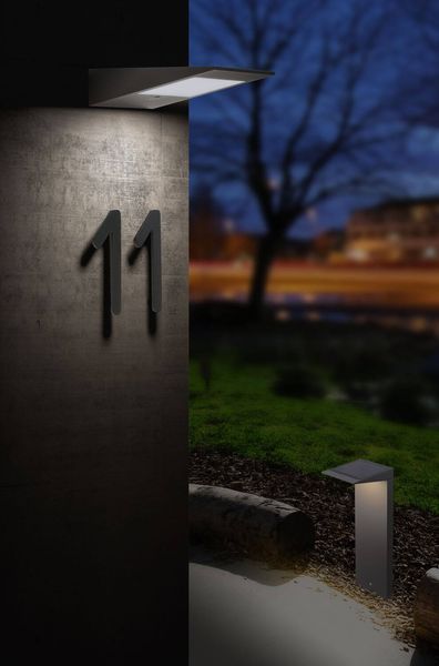 CMD Solar/LED Wandaußenleuchte 2,2W Warmweiss IP54 Anthrazit Bewegungsmelder CMD-9019