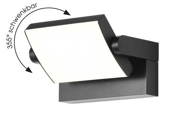 CMD LED Wandaußenleuchte 20W steuerbare Lichtfarbe IP54 Anthrazit CMD-9080