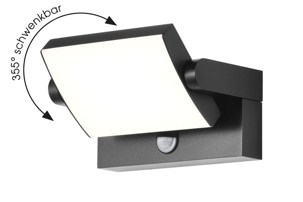 CMD LED Wandaußenleuchte 20W steuerbare Lichtfarbe IP54 Anthrazit CMD-9081