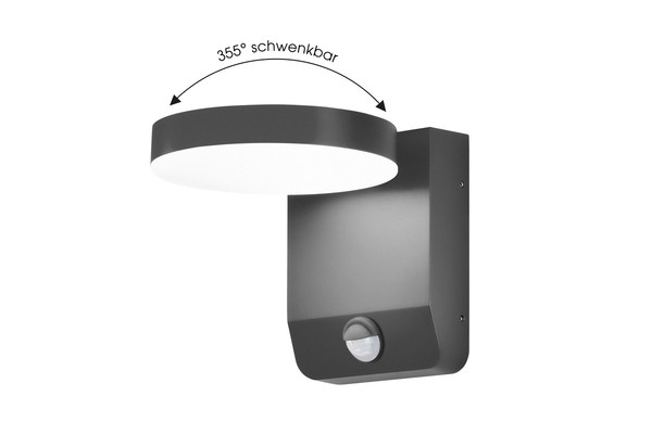 CMD LED Wandaußenleuchte 20W steuerbare Lichtfarbe IP54 Anthrazit CMD-9083