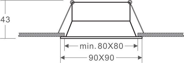 Deko-Light Deckeneinbauring, Auva eckig, Signalweiß, matt, 12V, GU5.3 MR16, max. 35W 110006