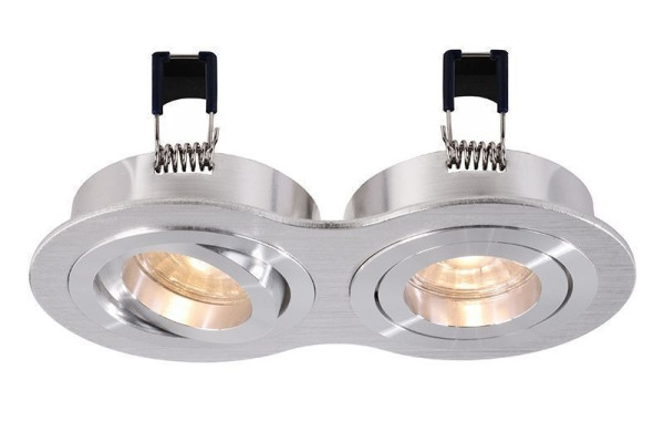 Deko-Light Deckeneinbauring, Mira, silber, 12V, GU5.3 MR16, 2x max. 35W 110009
