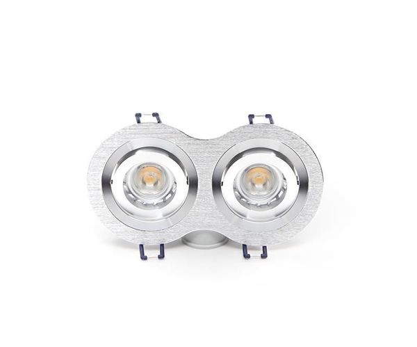 Deko-Light Deckeneinbauring, Mira, silber, 12V, GU5.3 MR16, 2x max. 35W 110009