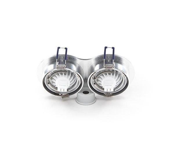 Deko-Light Deckeneinbauring, Mira, silber, 12V, GU5.3 MR16, 2x max. 35W 110009