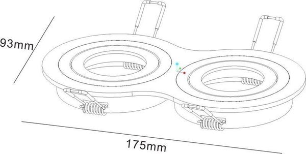 Deko-Light Deckeneinbauring, Mira, silber, 12V, GU5.3 MR16, 2x max. 35W 110009