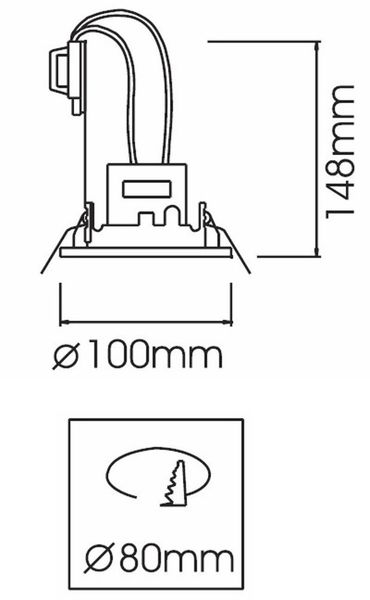 Deko-Light Deckeneinbauring, Deneb, silber, GU10, max. 50W 110016